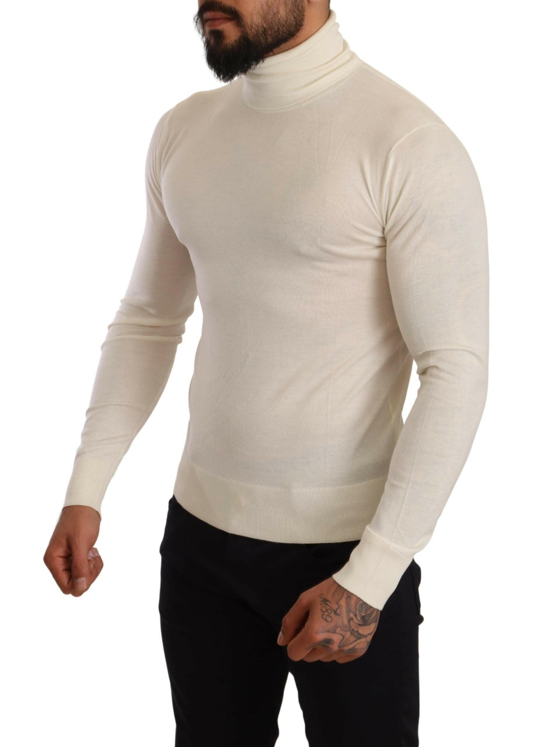 Dolce & Gabbana Cream Cashmere Turtleneck Pullover Sweater -   -  Dolce & Gabbana. Dolce & Gabbana Cream Cashmere Turtleneck Pullover Sweater -   -  Dolce & Gabbana.