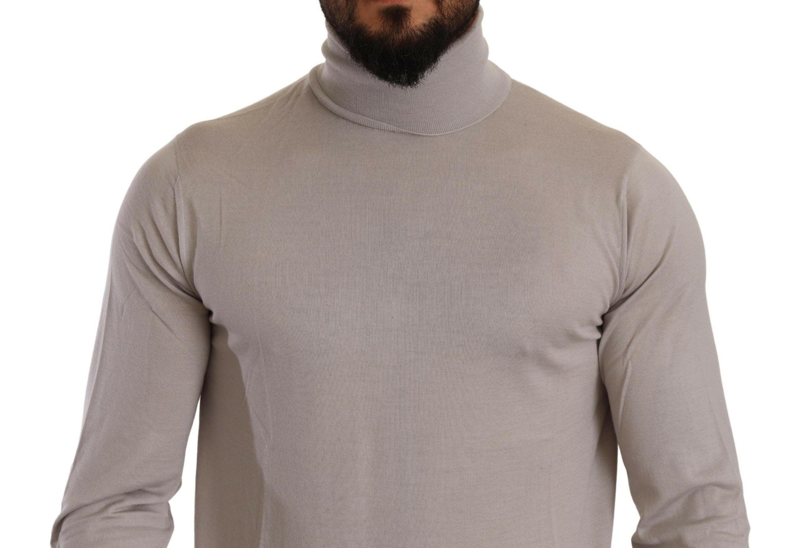 Dolce & Gabbana Gray Cashmere Turtleneck Pullover Sweater -   -  Dolce & Gabbana. Dolce & Gabbana Gray Cashmere Turtleneck Pullover Sweater -   -  Dolce & Gabbana.