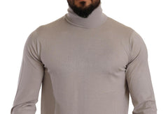 Dolce & Gabbana Gray Cashmere Turtleneck Pullover Sweater -   -  Dolce & Gabbana.