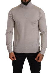 Dolce & Gabbana Gray Cashmere Turtleneck Pullover Sweater -   -  Dolce & Gabbana.