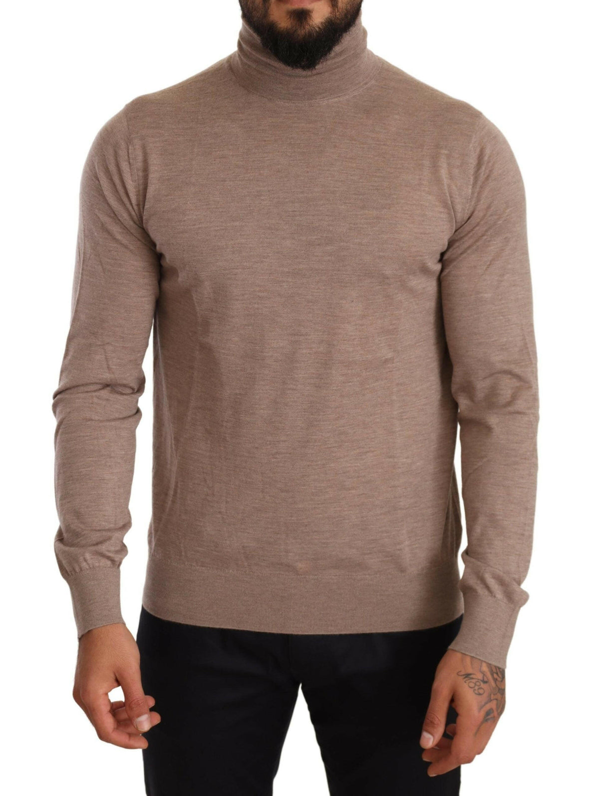 Dolce & Gabbana Brown Cashmere Turtleneck Pullover Sweater -   -  Dolce & Gabbana.