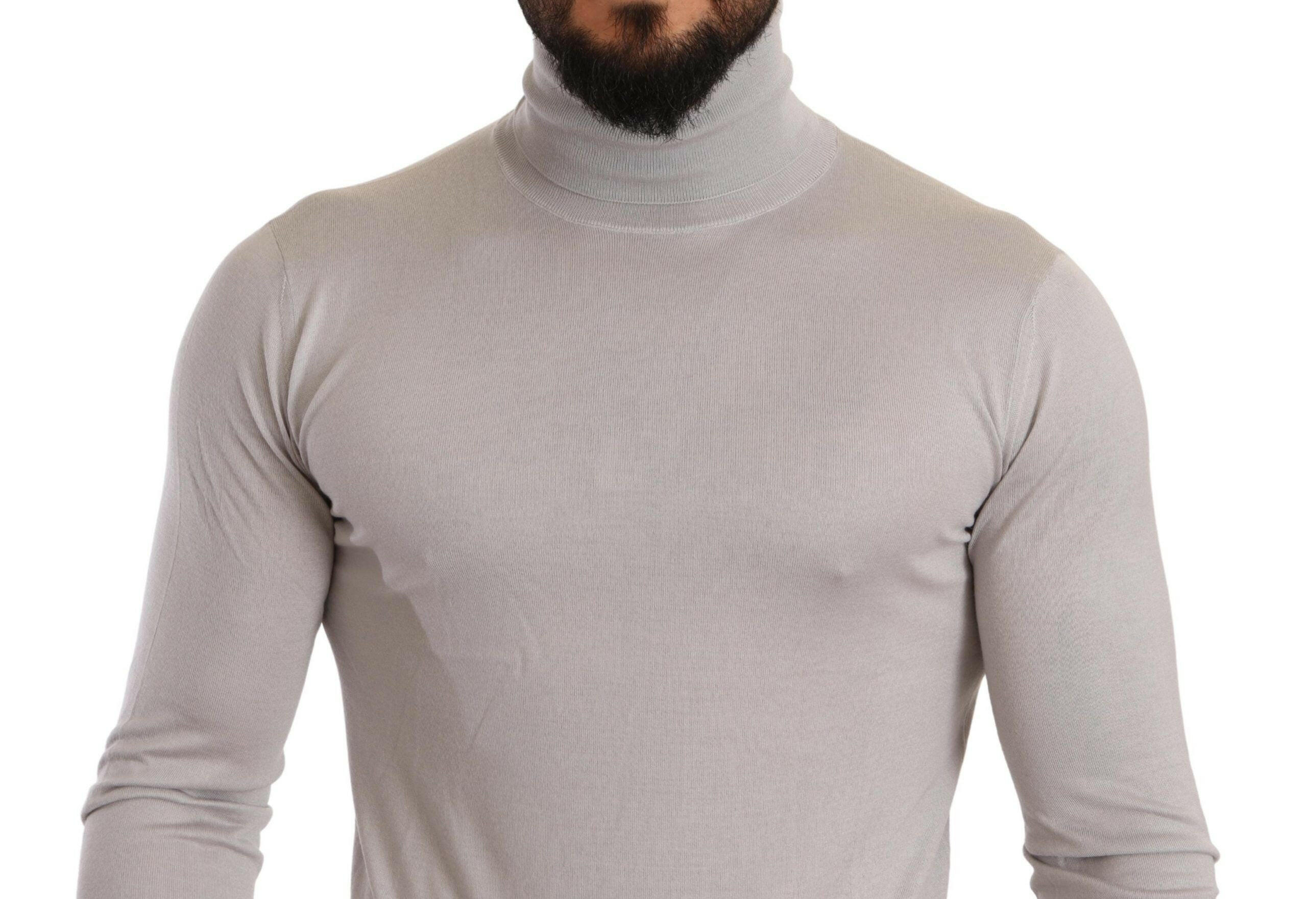 Dolce & Gabbana Gray Cashmere Turtleneck Pullover Sweater -   -  Dolce & Gabbana. Dolce & Gabbana Gray Cashmere Turtleneck Pullover Sweater -   -  Dolce & Gabbana.