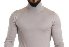 Dolce & Gabbana Gray Cashmere Turtleneck Pullover Sweater -   -  Dolce & Gabbana.