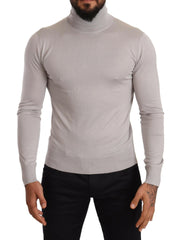 Dolce & Gabbana Gray Cashmere Turtleneck Pullover Sweater -   -  Dolce & Gabbana.