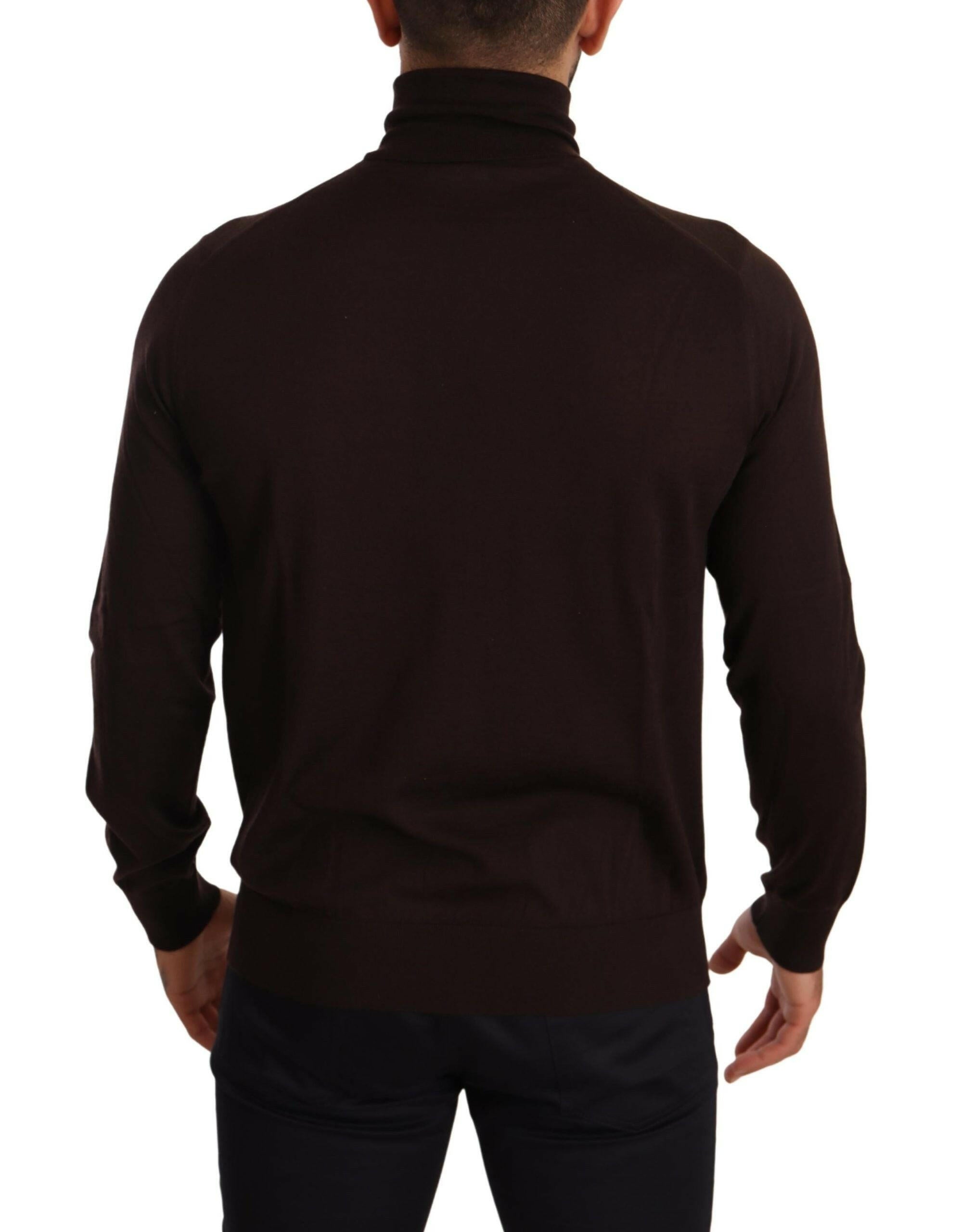 Dolce & Gabbana Brown Cashmere Turtleneck Pullover Sweater -   -  Dolce & Gabbana. Dolce & Gabbana Brown Cashmere Turtleneck Pullover Sweater -   -  Dolce & Gabbana.