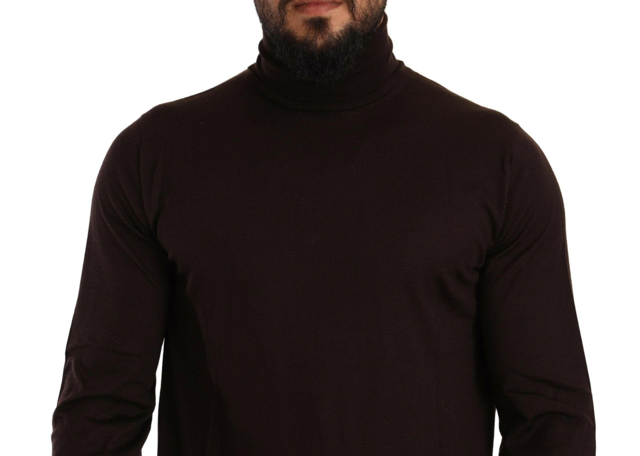 Dolce & Gabbana Brown Cashmere Turtleneck Pullover Sweater -   -  Dolce & Gabbana. Dolce & Gabbana Brown Cashmere Turtleneck Pullover Sweater -   -  Dolce & Gabbana.