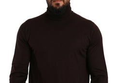Dolce & Gabbana Brown Cashmere Turtleneck Pullover Sweater -   -  Dolce & Gabbana.