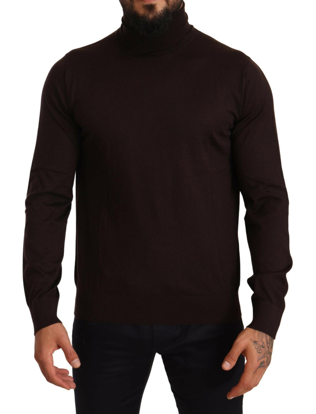 Dolce & Gabbana Brown Cashmere Turtleneck Pullover Sweater -   -  Dolce & Gabbana.