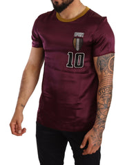 Dolce & Gabbana Purple Sport 10 Embroidery Crewneck T-shirt -   -  Dolce & Gabbana.