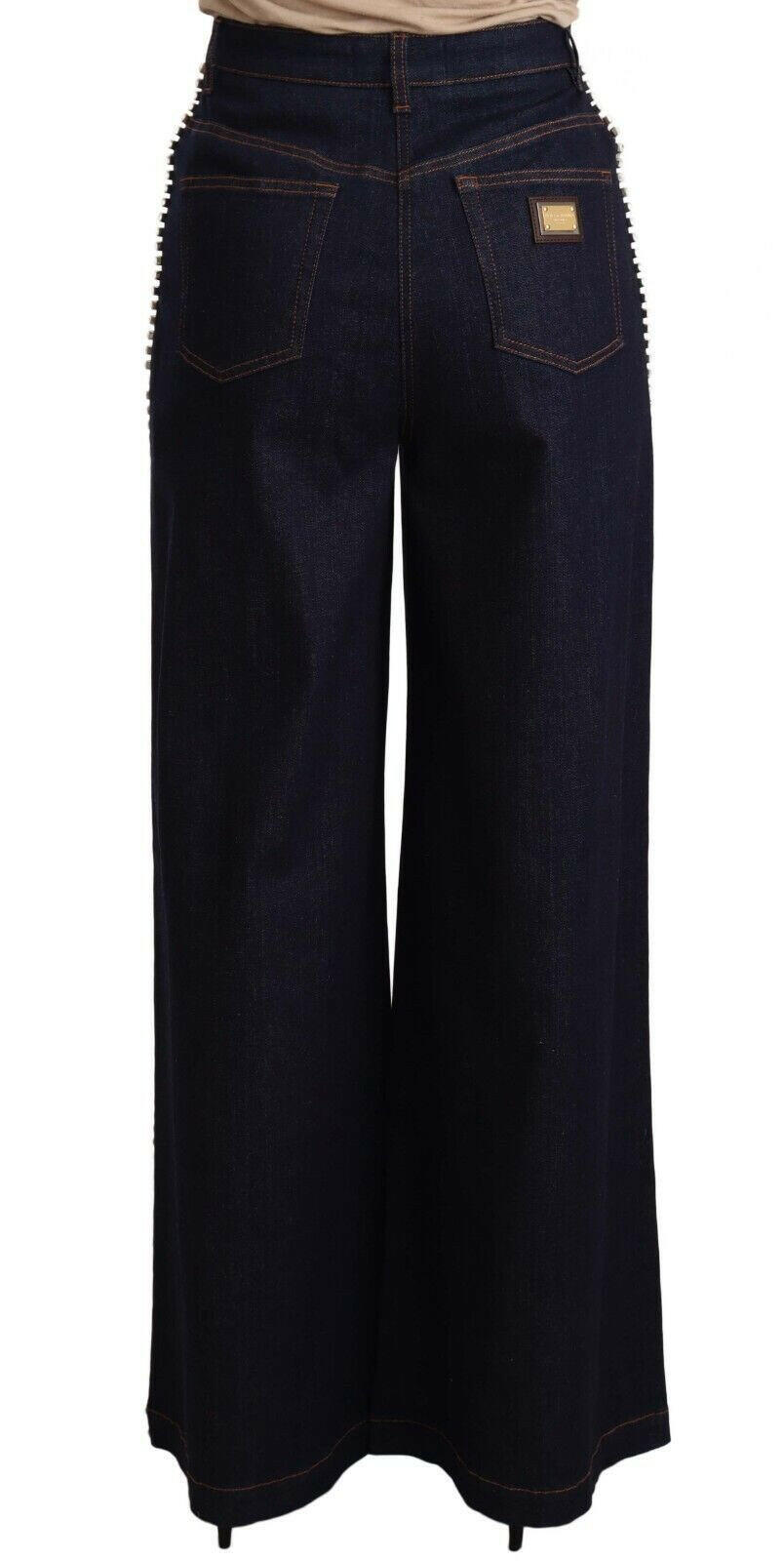 Dolce & Gabbana Dark Blue Crystal Embellished Flare Jeans -   -  Dolce & Gabbana. Dolce & Gabbana Dark Blue Crystal Embellished Flare Jeans -   -  Dolce & Gabbana.