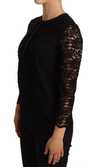 Dolce & Gabbana Black Floral Lace Nylon Blouse Top -   -  Dolce & Gabbana.