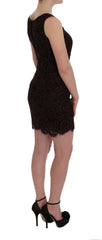 Dolce & Gabbana Bordeaux Floral Lace Ricamo Sheath Dress -   -  Dolce & Gabbana.