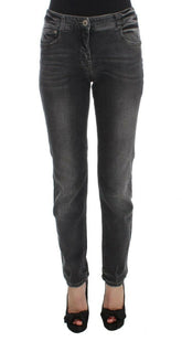 Ermanno Scervino Gray Wash Cotton Blend Stretch Jeans Pants -   -  Ermanno Scervino.