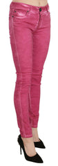 Dolce & Gabbana Pink Velvet Mid Waist Skinny Trouser Pants -   -  Dolce & Gabbana.