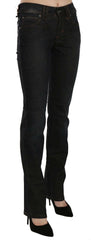 John Galliano Black Mid Waist Slim Fit Corduroy Denim Casual Pants -   -  John Galliano.