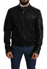 Dolce & Gabbana Black Nylon Full Zip Men Bomber Coat Jacket -   -  Dolce & Gabbana.