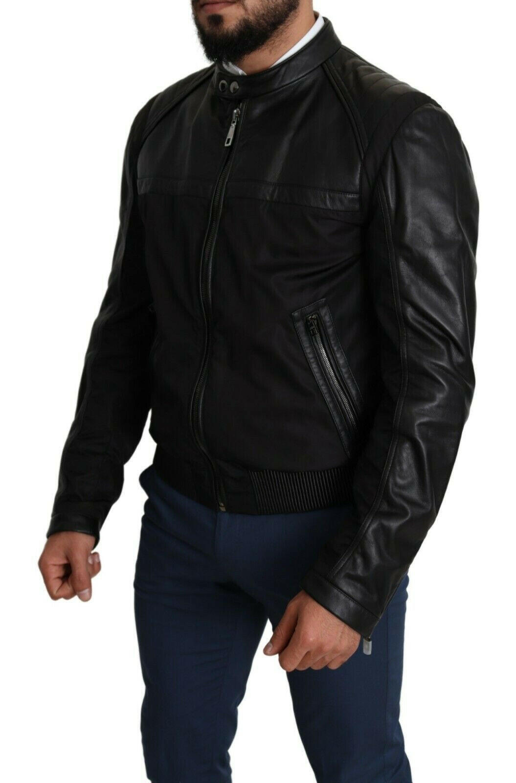 Dolce & Gabbana Black Nylon Full Zip Men Bomber Coat Jacket -   -  Dolce & Gabbana. Dolce & Gabbana Black Nylon Full Zip Men Bomber Coat Jacket -   -  Dolce & Gabbana.