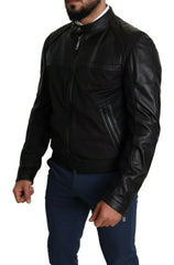Dolce & Gabbana Black Nylon Full Zip Men Bomber Coat Jacket -   -  Dolce & Gabbana.
