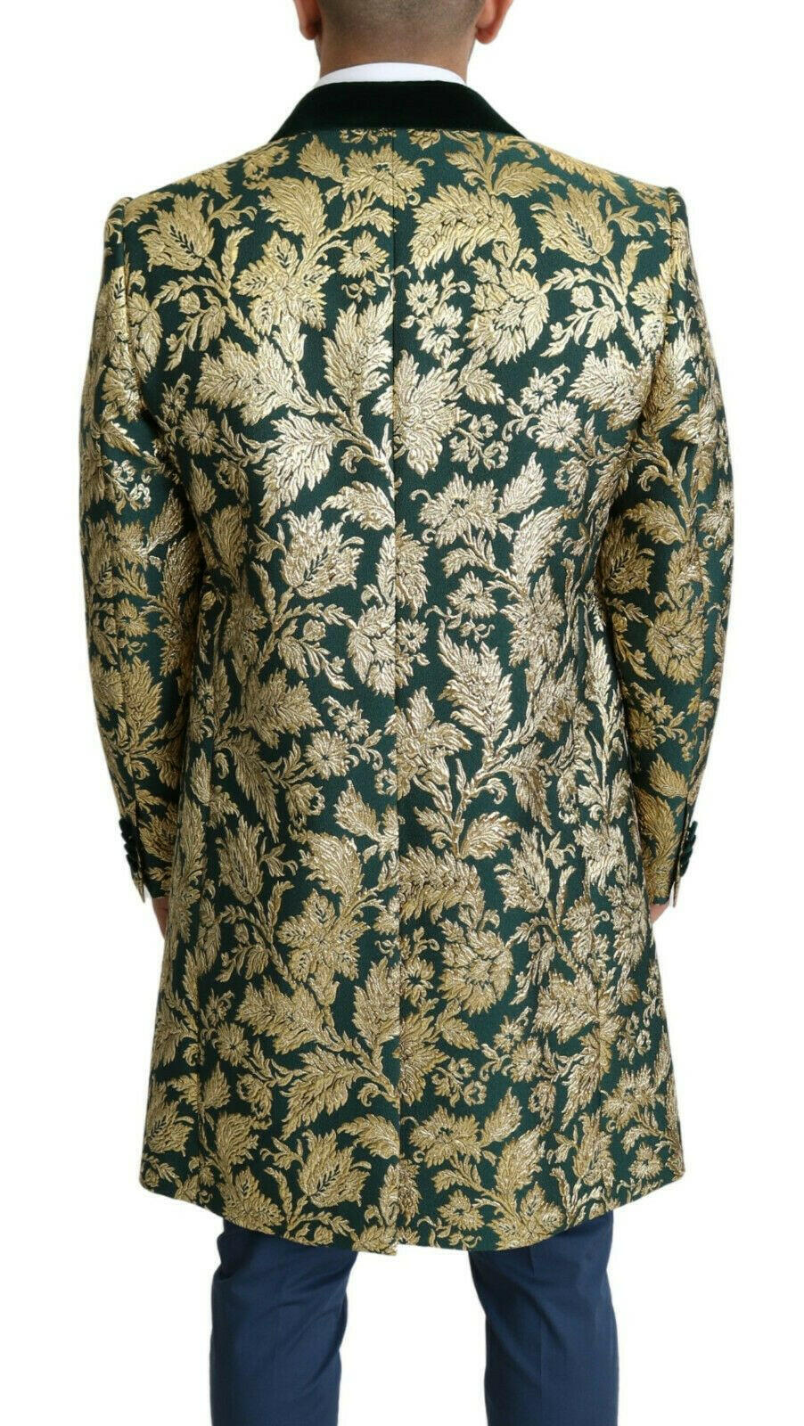 Dolce & Gabbana DOLCE & GABBANA Jacket SICILIA Green Gold Jacquard Long Coat -   -  Dolce & Gabbana. Dolce & Gabbana DOLCE & GABBANA Jacket SICILIA Green Gold Jacquard Long Coat -   -  Dolce & Gabbana.