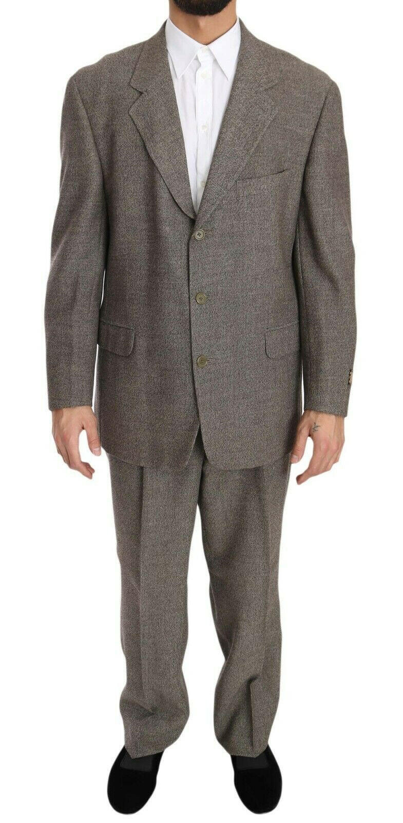 Fendi Brown Wool Regular Single  Breasted Suit -   -  Fendi.