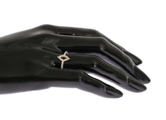 Nialaya Silver Rhombus Womens Clear CZ 925 Silver Ring -   -  Nialaya.