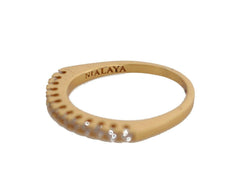 Nialaya Gold Authentic Womens Clear CZ Gold 925 Silver Ring -   -  Nialaya.