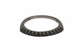 Nialaya Black CZ Rhodium 925 Silver Womens Ring -   -  Nialaya.