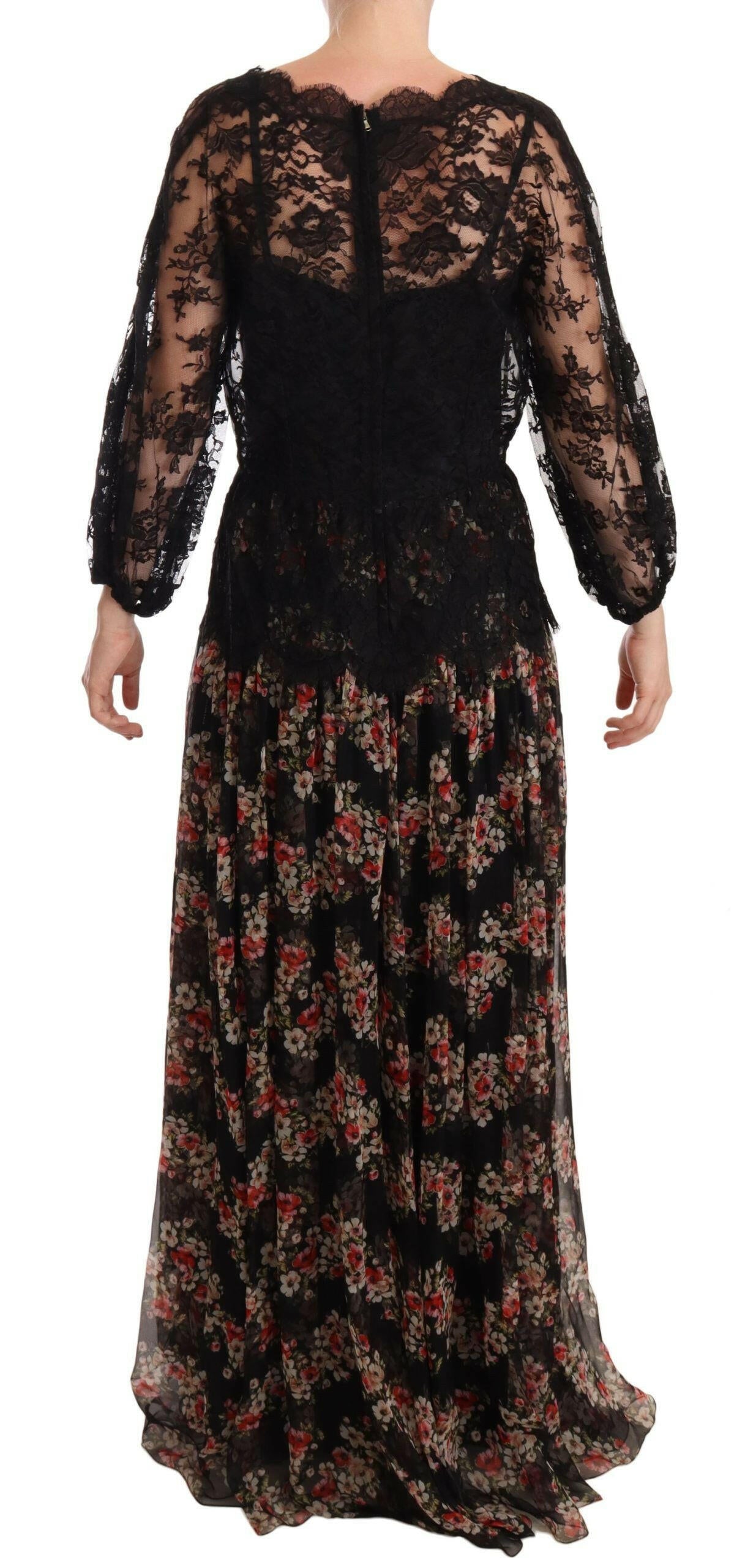 Dolce & Gabbana Black Lace Floral Polka Maxi Capri Dress -   -  Dolce & Gabbana. Dolce & Gabbana Black Lace Floral Polka Maxi Capri Dress -   -  Dolce & Gabbana.