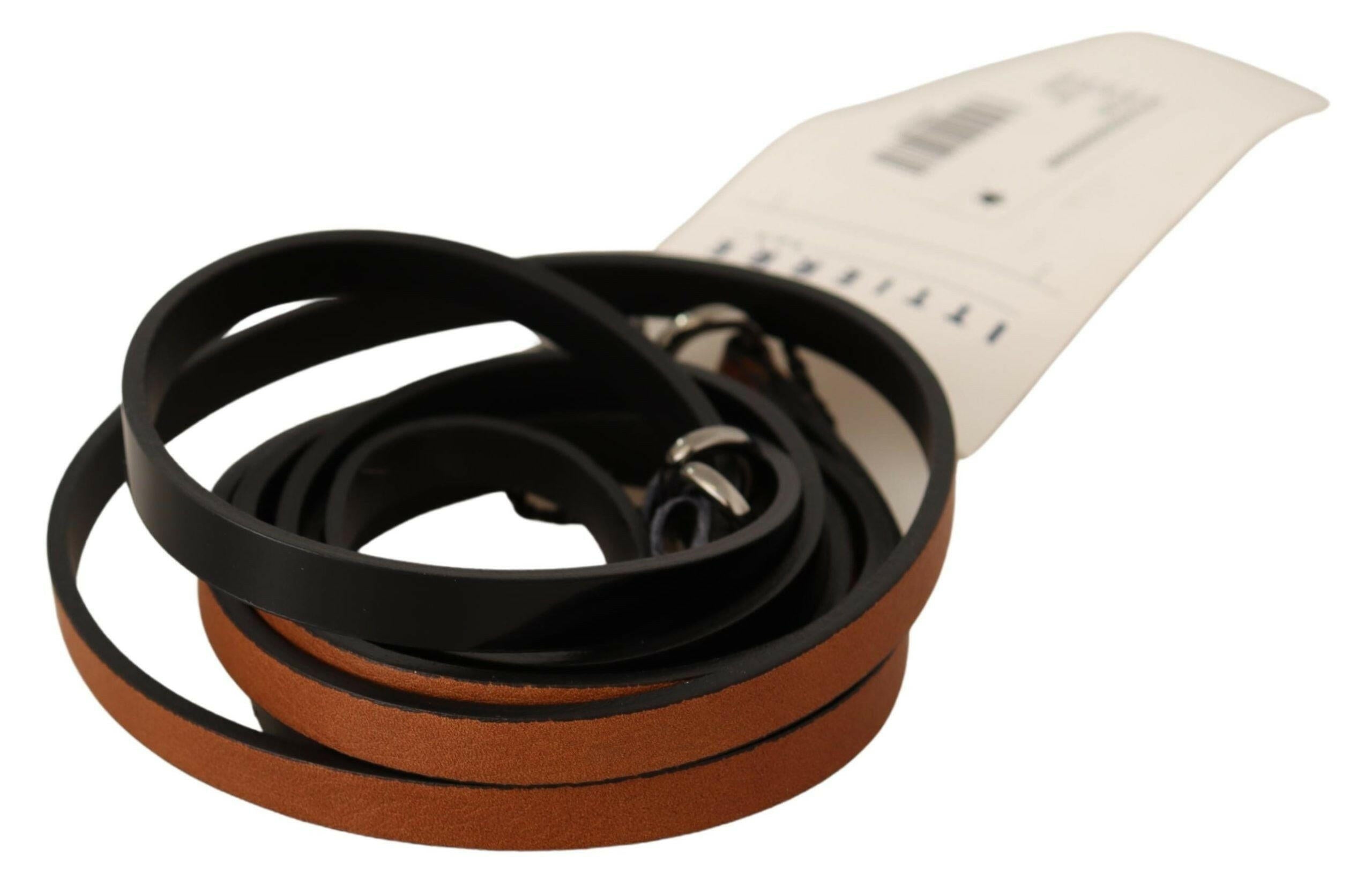 Costume National Brown Leather Silver Tone Buckle Belt -   -  Costume National.