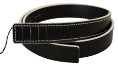 Costume National Black White Leather Fashion Waist  Belt -   -  Costume National.