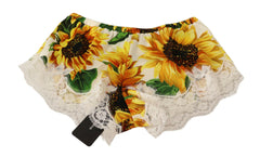 Dolce & Gabbana White Sunflower Lace Lingerie Underwear -   -  Dolce & Gabbana.