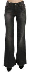John Galliano Black Washed Mid Waist Flared Denim Casual Jeans -   -  John Galliano.