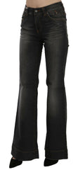 John Galliano Black Washed Mid Waist Flared Denim Casual Jeans -   -  John Galliano.