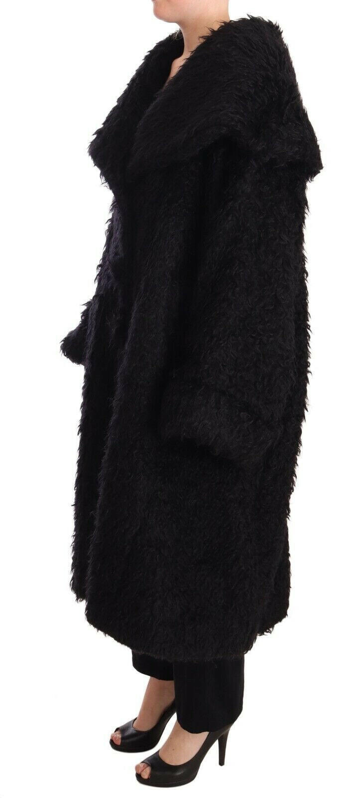 Dolce & Gabbana Black Mohair Fur Cape Trench Coat Jacket -   -  Dolce & Gabbana. Dolce & Gabbana Black Mohair Fur Cape Trench Coat Jacket -   -  Dolce & Gabbana.