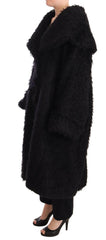 Dolce & Gabbana Black Mohair Fur Cape Trench Coat Jacket -   -  Dolce & Gabbana.
