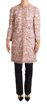 Dolce & Gabbana Multicolor Floral Print Silk Trench Coat Jacket -   -  Dolce & Gabbana.