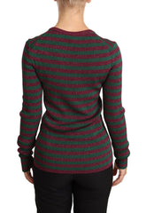 Dolce & Gabbana Multicolor Striped Crew Neck Pullover Sweater -   -  Dolce & Gabbana.