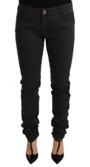 PINKO Black Cotton Stretch Skinny Mid Waist Women Denim Jeans -   -  PINKO.