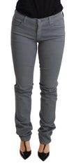 Ermanno Scervino Gray Low Waist Skinny Slim Trouser Cotton Jeans -   -  Ermanno Scervino.