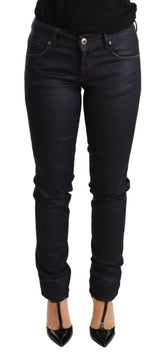 Ermanno Scervino Blue Low Waist Skinny Slim Trouser Cotton  Jeans -   -  Ermanno Scervino.