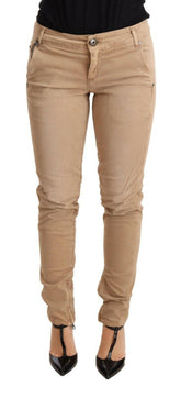 Ermanno Scervino Brown Low Waist Skinny Denim Trouser Cotton Jeans -   -  Ermanno Scervino.