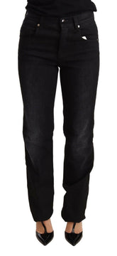 Ermanno Scervino Black Washed Straight Denim Trouser Cotton Jeans -   -  Ermanno Scervino.
