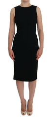 Dolce & Gabbana Black Stretch Crystal Sheath Gown Dress -   -  Dolce & Gabbana.