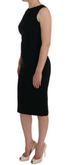 Dolce & Gabbana Black Stretch Crystal Sheath Gown Dress -   -  Dolce & Gabbana.