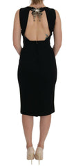 Dolce & Gabbana Black Stretch Crystal Sheath Gown Dress -   -  Dolce & Gabbana.