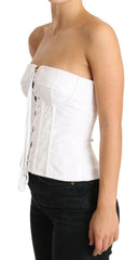 Dolce & Gabbana White PALERMO Bustier Cotton Top Corset -   -  Dolce & Gabbana.
