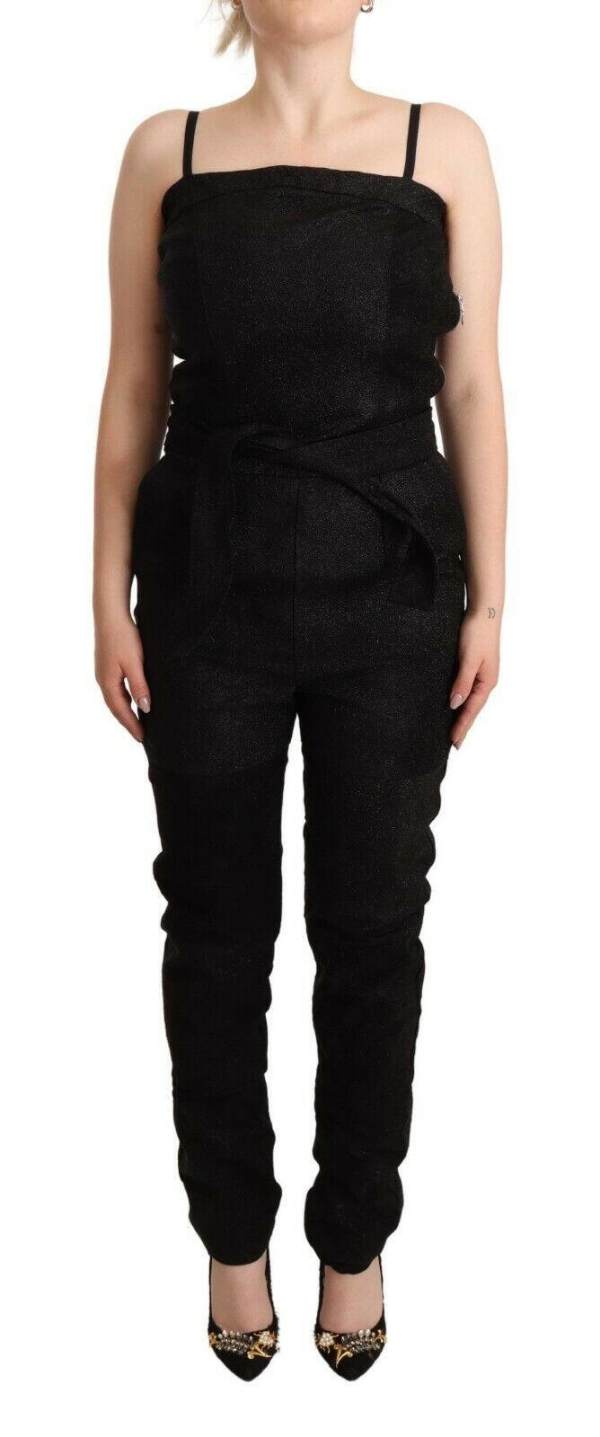 La Maison du Couturier Black Spaghetti Strap Jumpsuit Dress -   -  La Maison du Couturier.