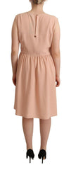 Twinset Beige Polyester Sleeveless Shift Knee Length Dress -   -  Twinset.