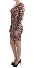 GF Ferre Multicolor Longsleeved Viscose Shift Dress -   -  GF Ferre.
