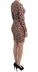 GF Ferre Multicolor Longsleeved Viscose Shift Dress -   -  GF Ferre.